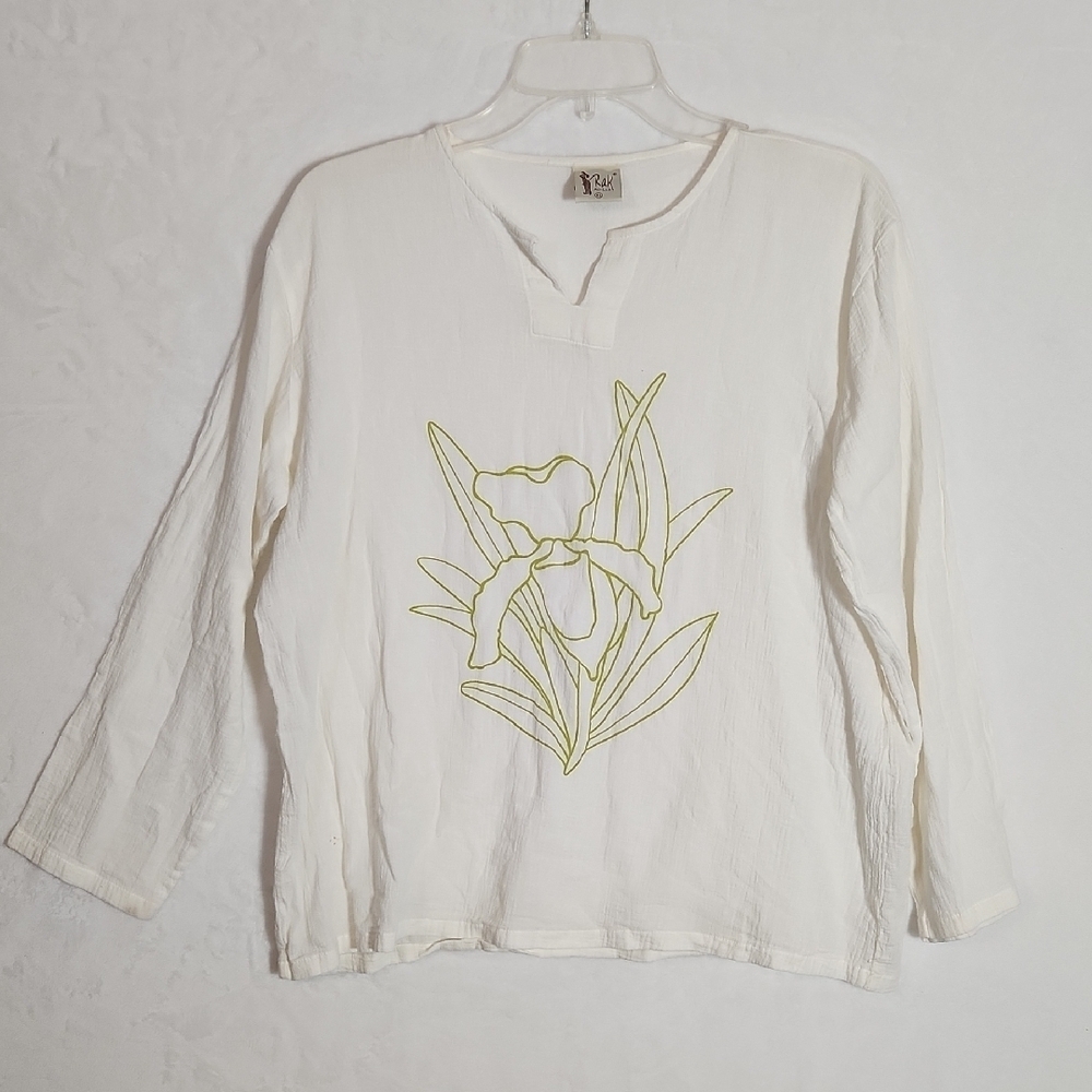 Rak Off-White V-Neck Full Sleeve Top XL - From Thailand - Picture 3 of 10